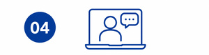 WEB面接を示すパソコンアイコン