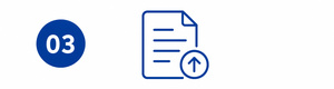 書類提出を示すステップ03のアイコン